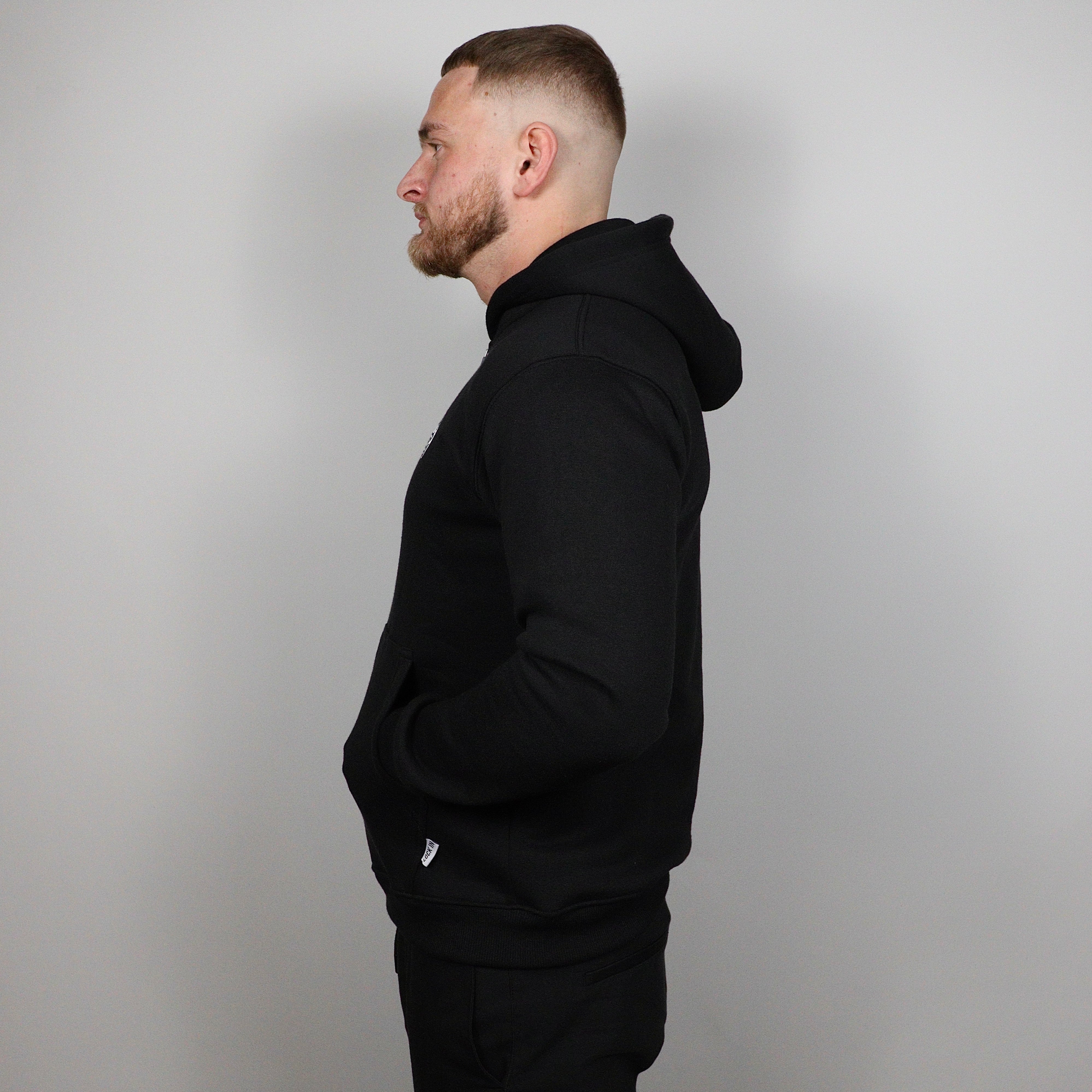 Full-zip hoodie Black