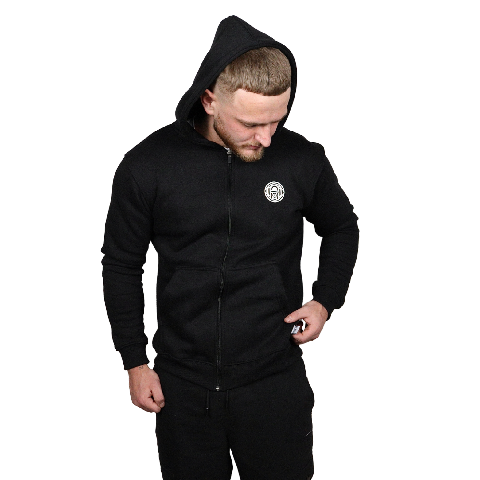 Full-zip hoodie Black