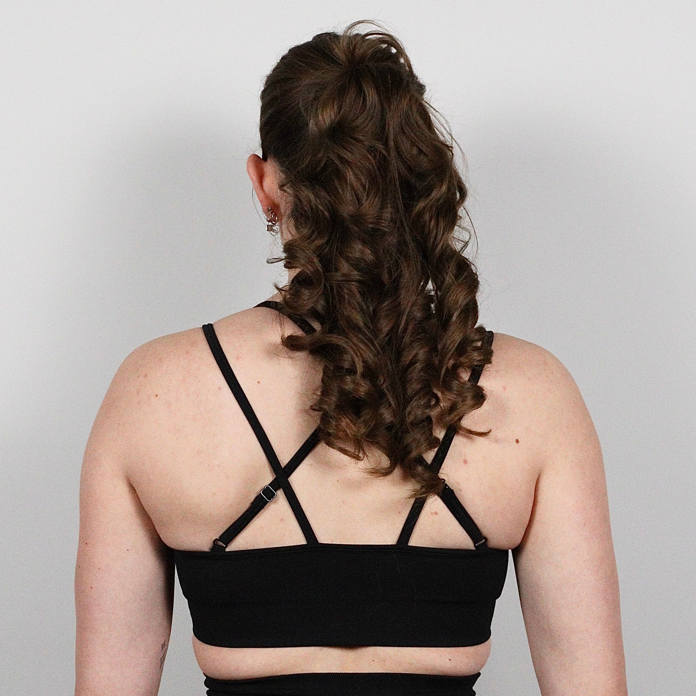 Cross-back Sports Bra Black