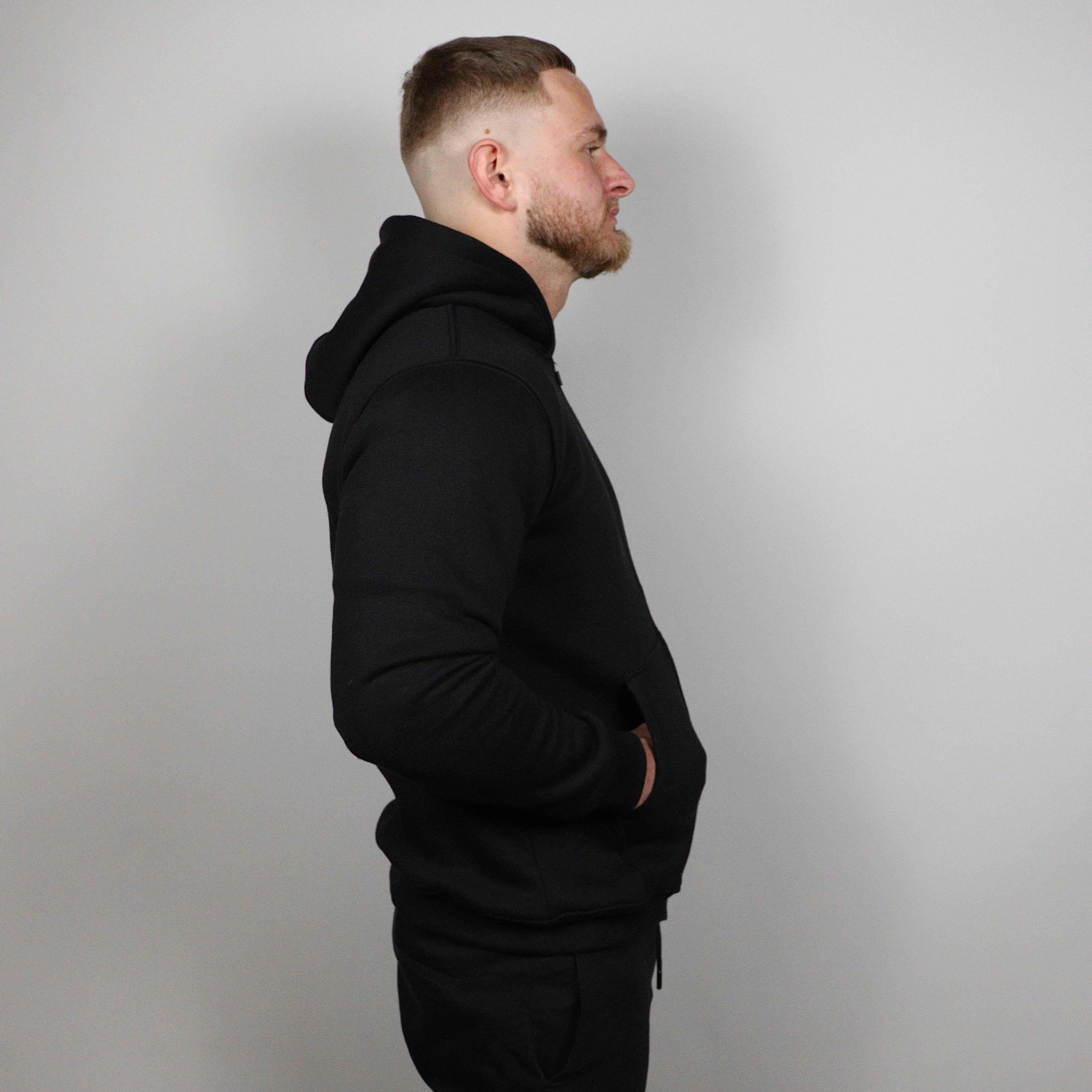 Full-zip hoodie Black